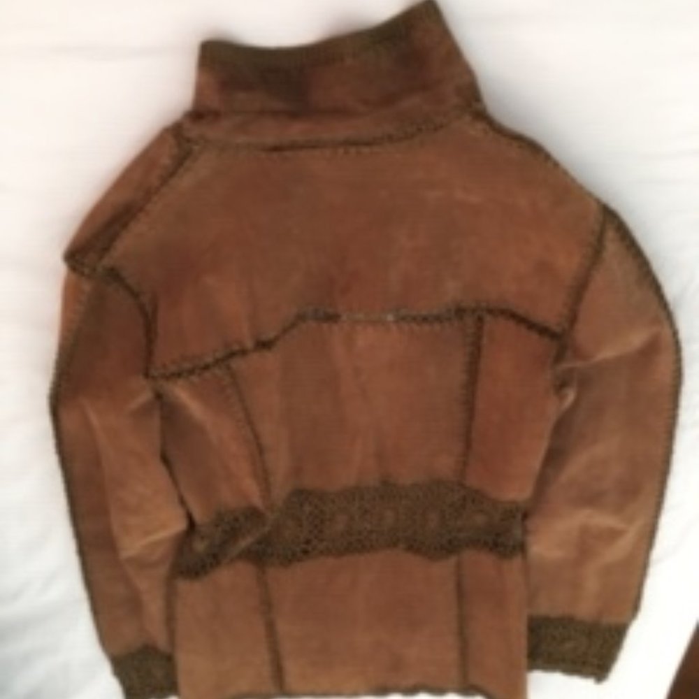 Brown suede jacket - Picture 6 of 6